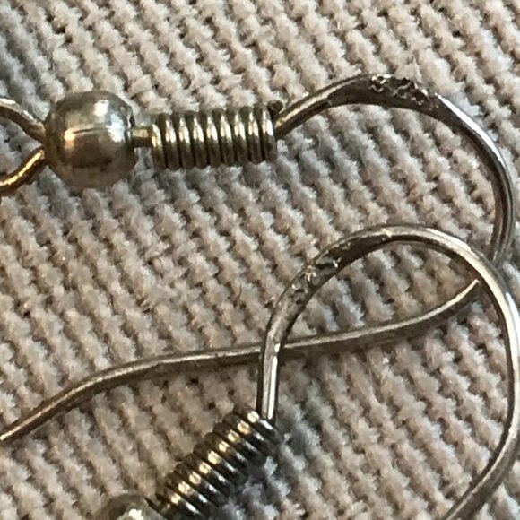 Silver, Pearl and Tourmalated Quartz Dangle Earrings - Picture 7 of 7